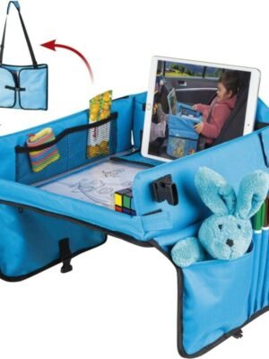 Table de voyage - Organiseur de voiture - Plateau de jeu - Planche à dessin - Support de tablette - Table de jeu - Pliable - Dessin - Tableau blanc - En déplacement