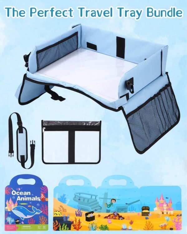 Table de voyage - Organiseur de voiture - Plateau de jeu - Planche à dessin - Support de tablette - Table de jeu - Pliable - Dessin - Tableau blanc - En déplacement